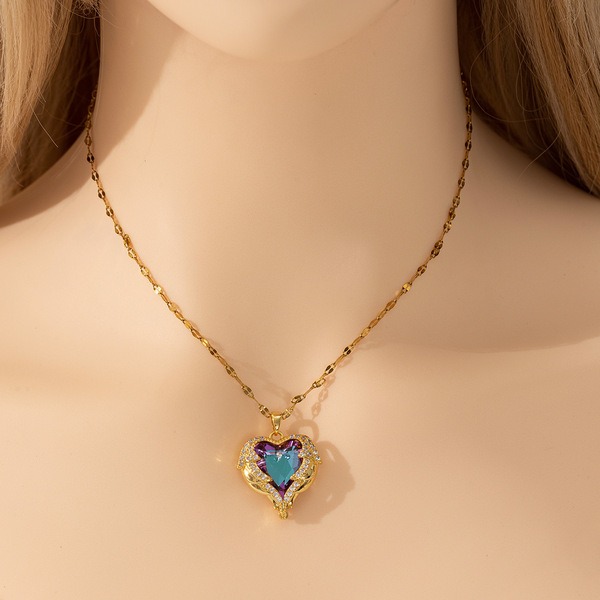 18kGold Plated Chain-Love Shape Neckless - Image 3